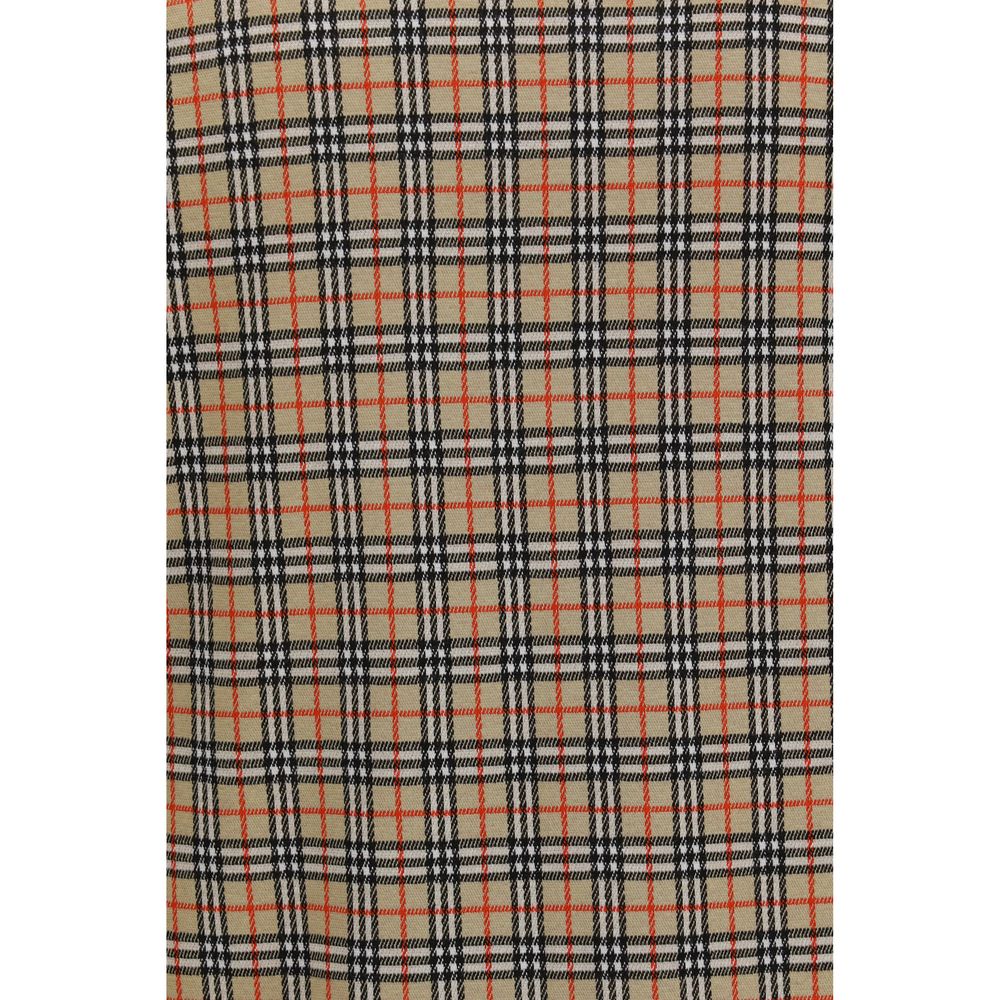 Two-Tone Cotton T-Shirt with Check Back