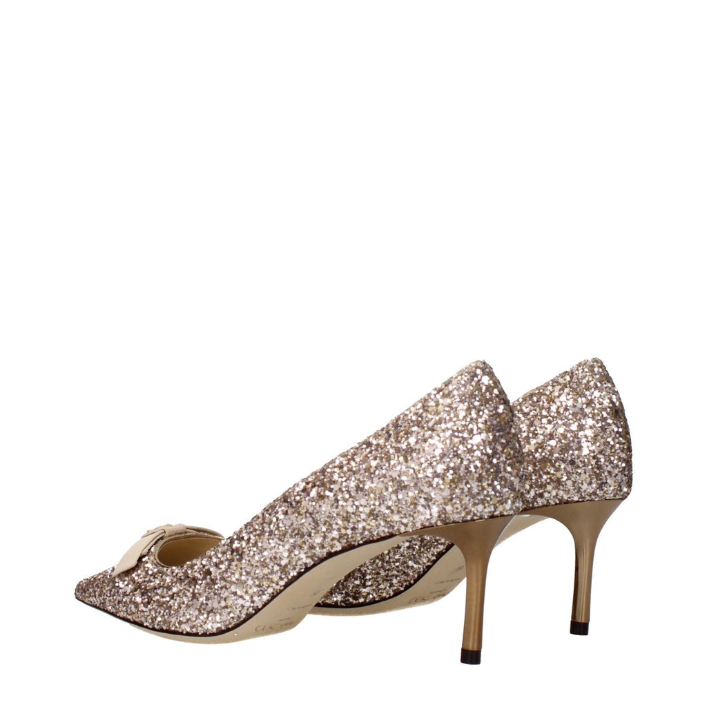 Pink Glitter Plastic Mid Heel Pumps