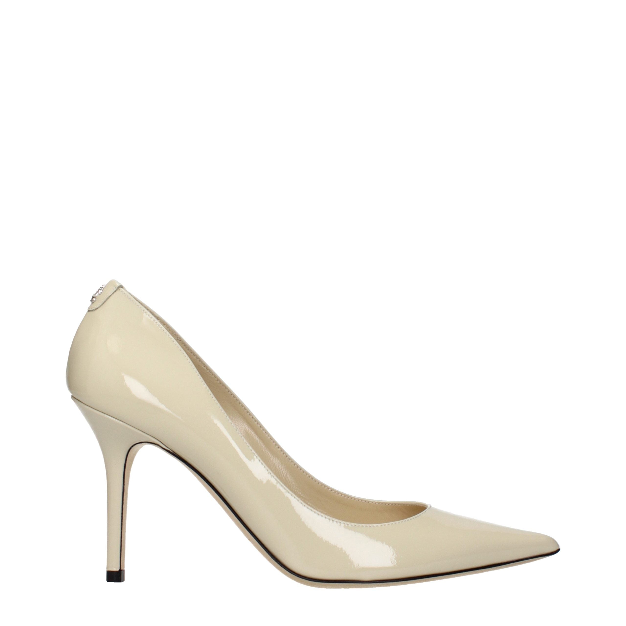 Beige Patent Leather Pumps