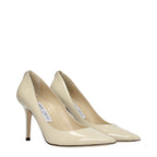 Beige Patent Leather Pumps
