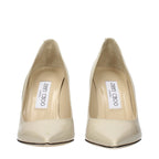 Beige Patent Leather Pumps