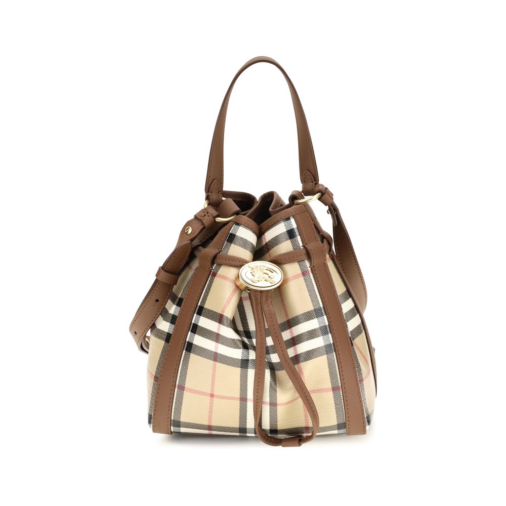 Mini Calfskin Check Bucket Bag