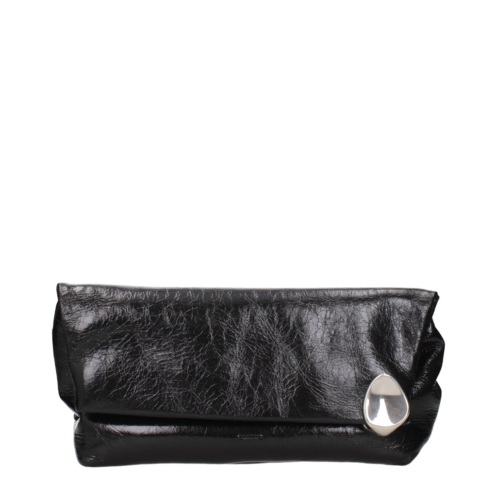 Black Leather Clutch