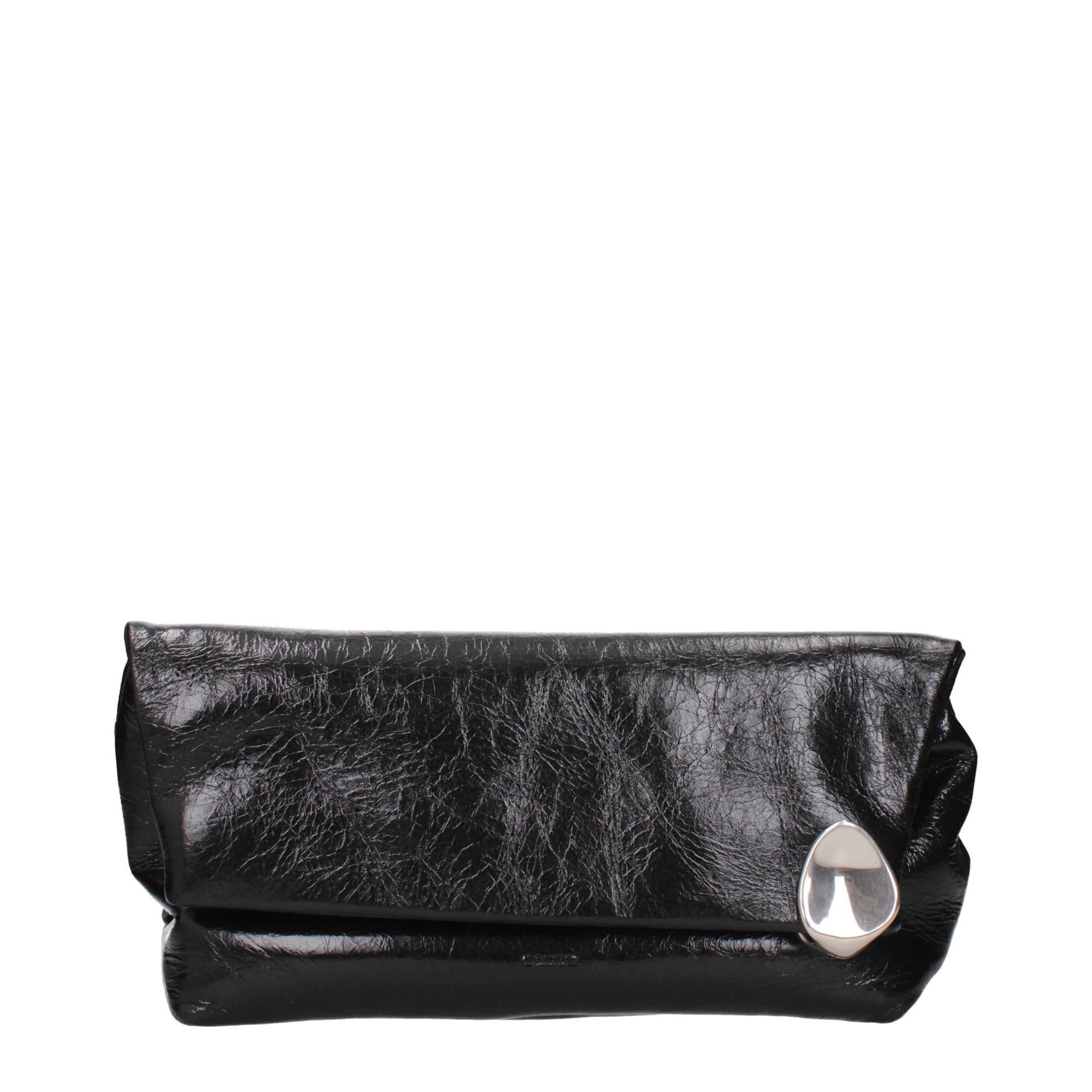 Black Leather Clutch