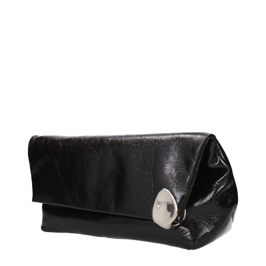 Black Leather Clutch