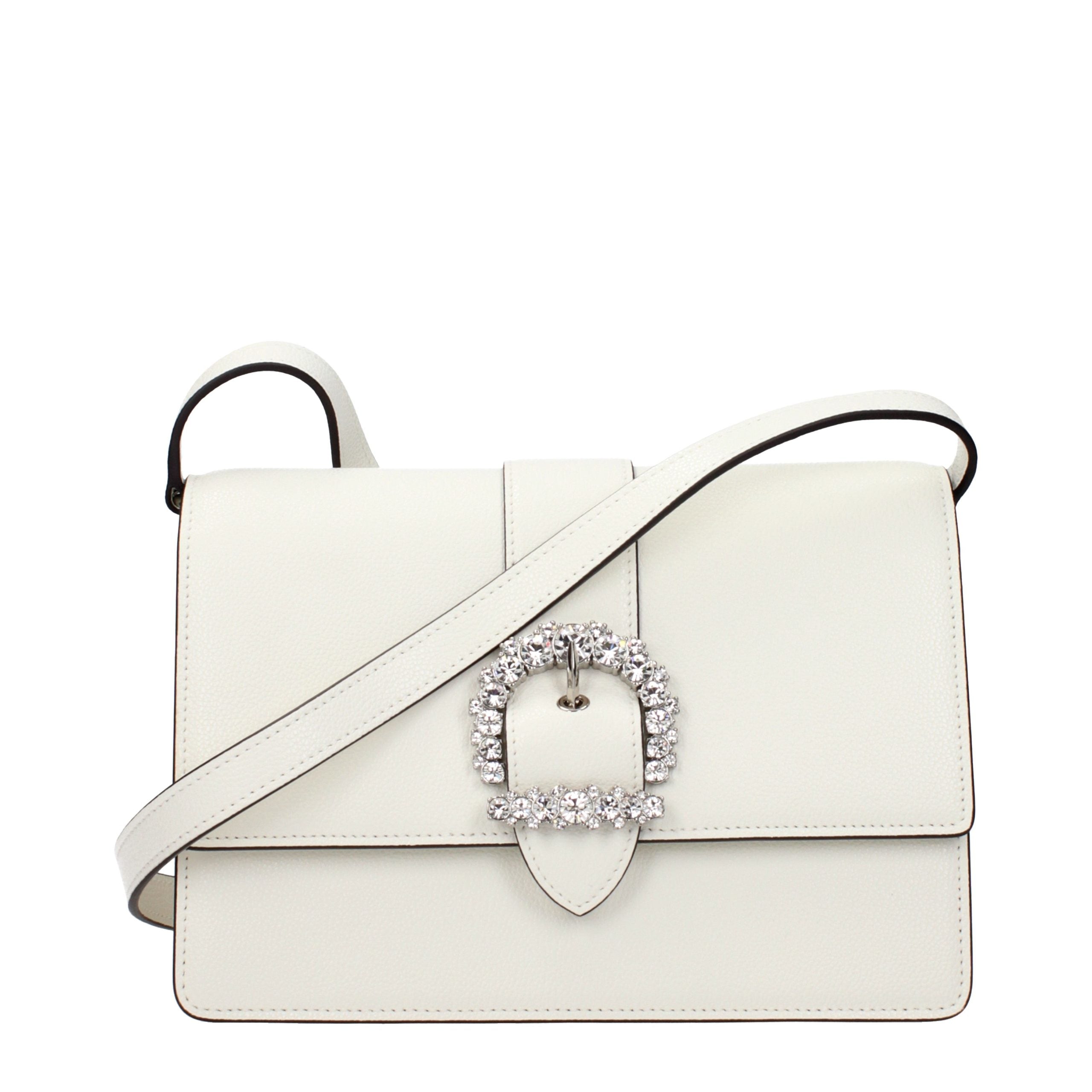 Clerici White Leather Crossbody Bag