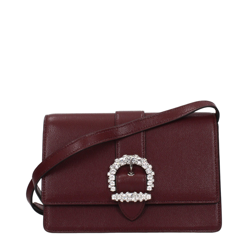 Red Leather Cherix Crossbody Bag