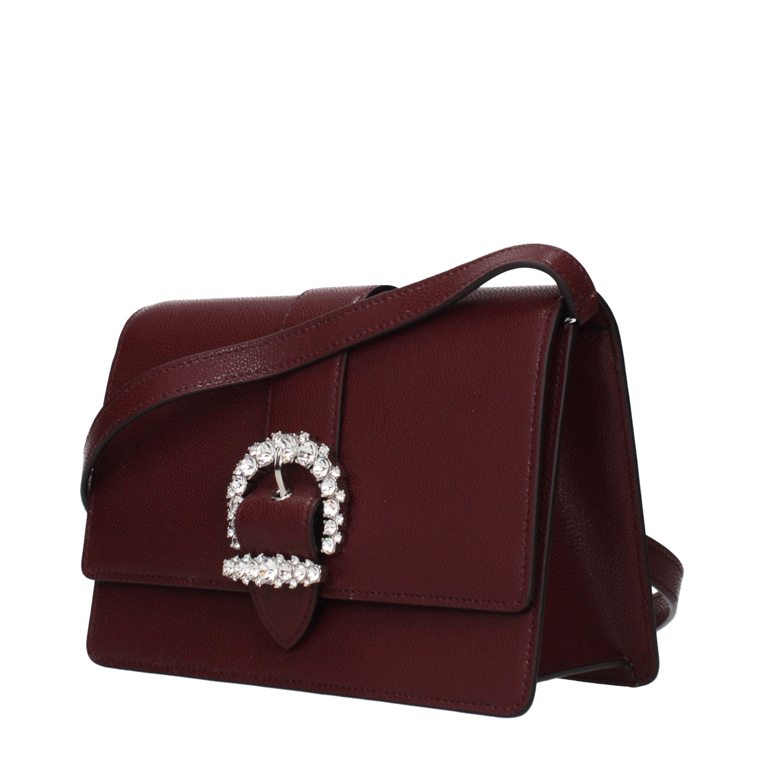 Red Leather Cherix Crossbody Bag