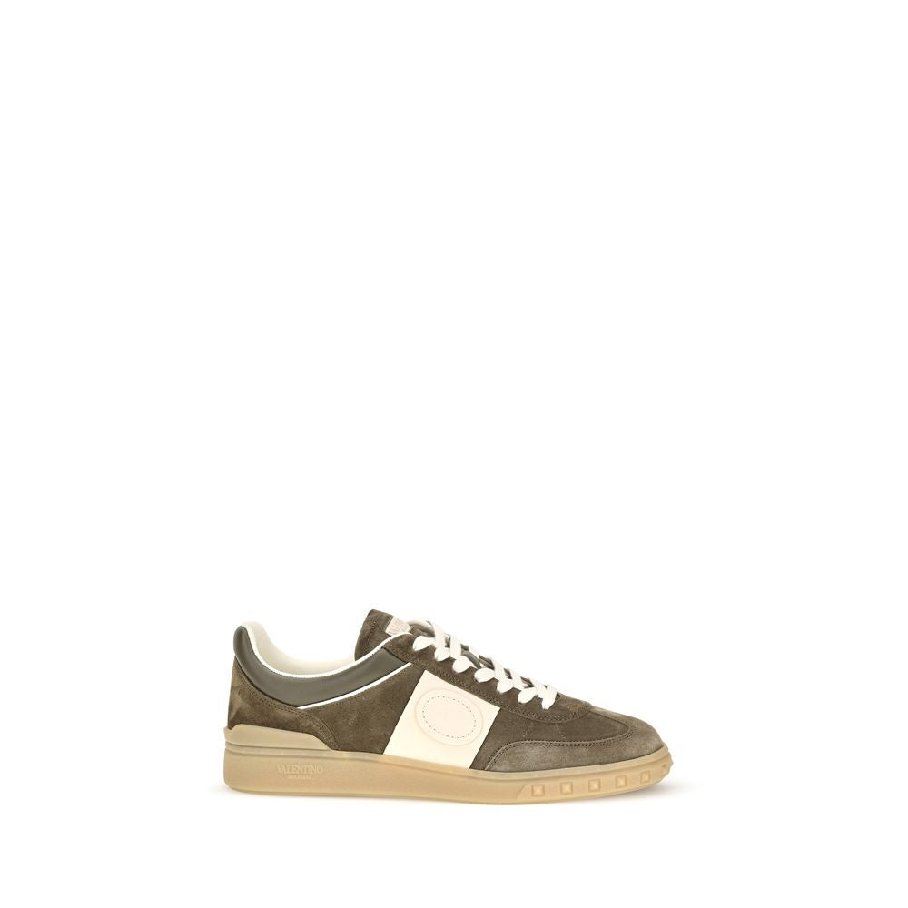Upvillage Low Top Sneakers in Suede Split Leather and Nappa Calfskin
