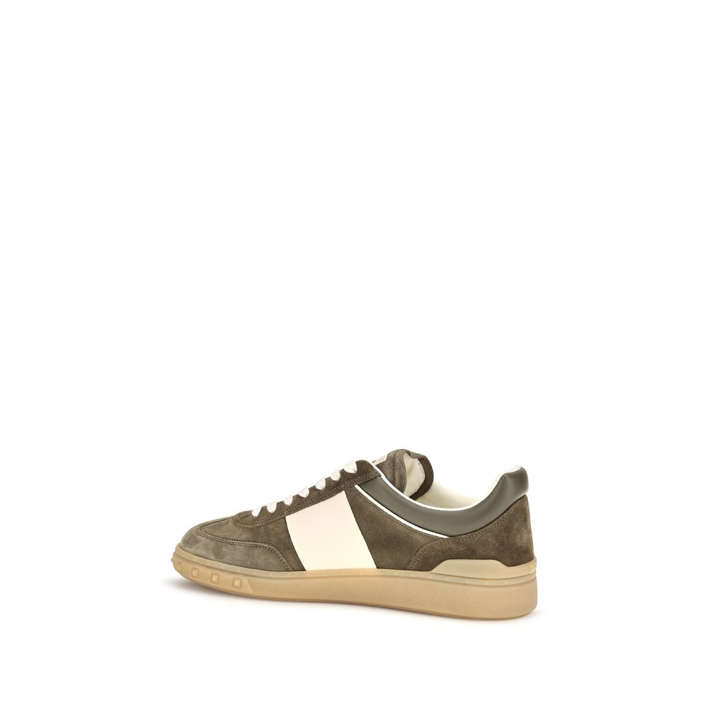 Upvillage Low Top Sneakers in Suede Split Leather and Nappa Calfskin