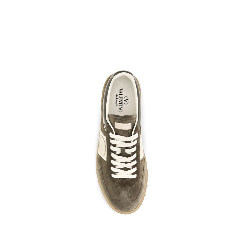 Upvillage Low Top Sneakers in Suede Split Leather and Nappa Calfskin