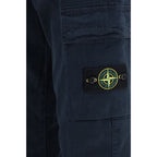 Blue Cotton Cargo Pants