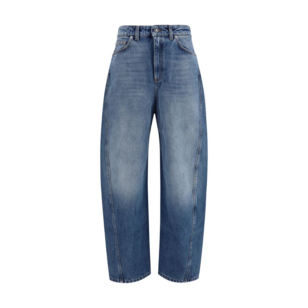 Oversized Cocoon Cotton Jeans