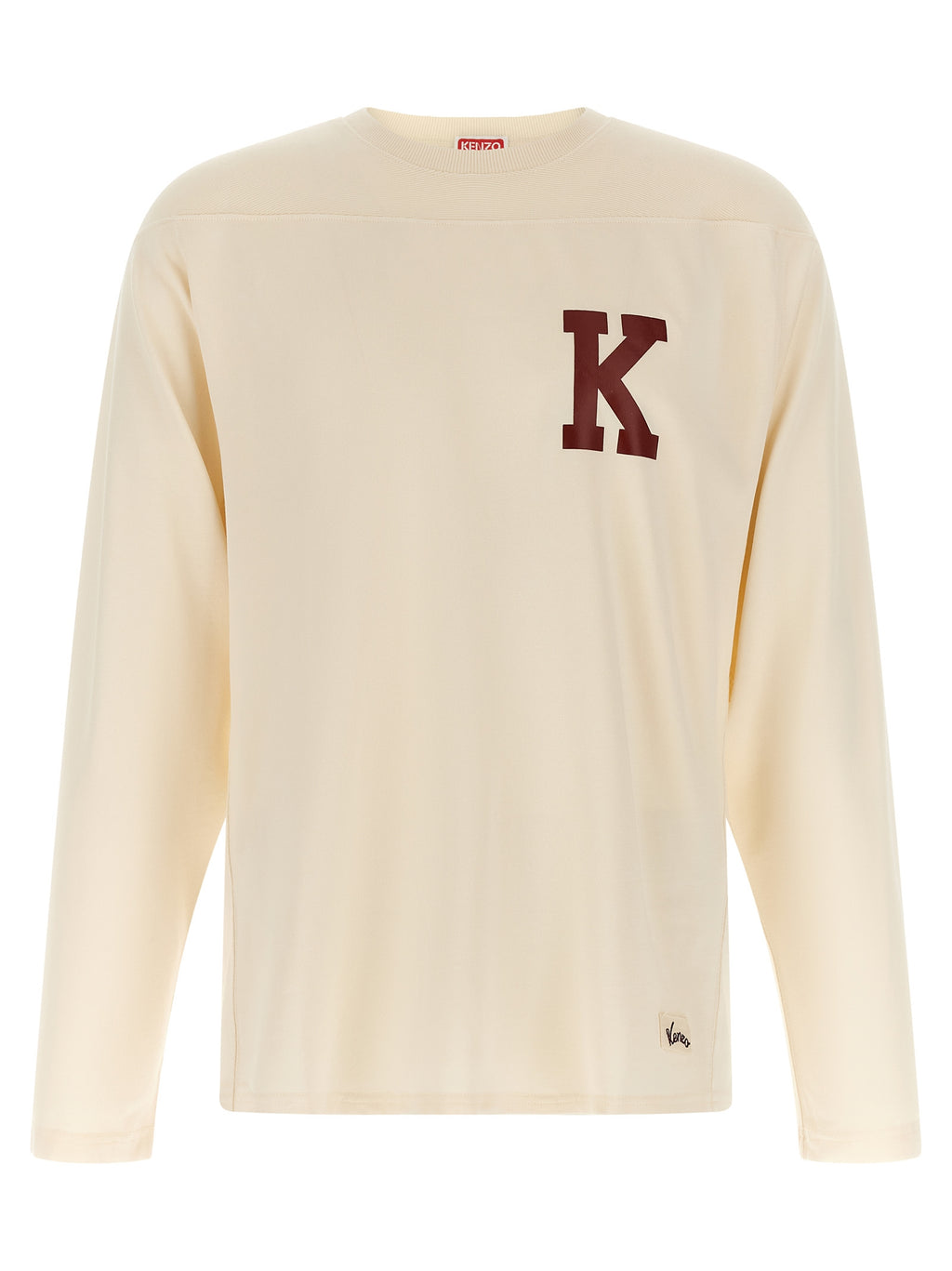 Beige Viscose Varsity T-Shirt