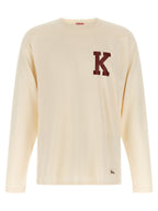 Beige Viscose Varsity T-Shirt