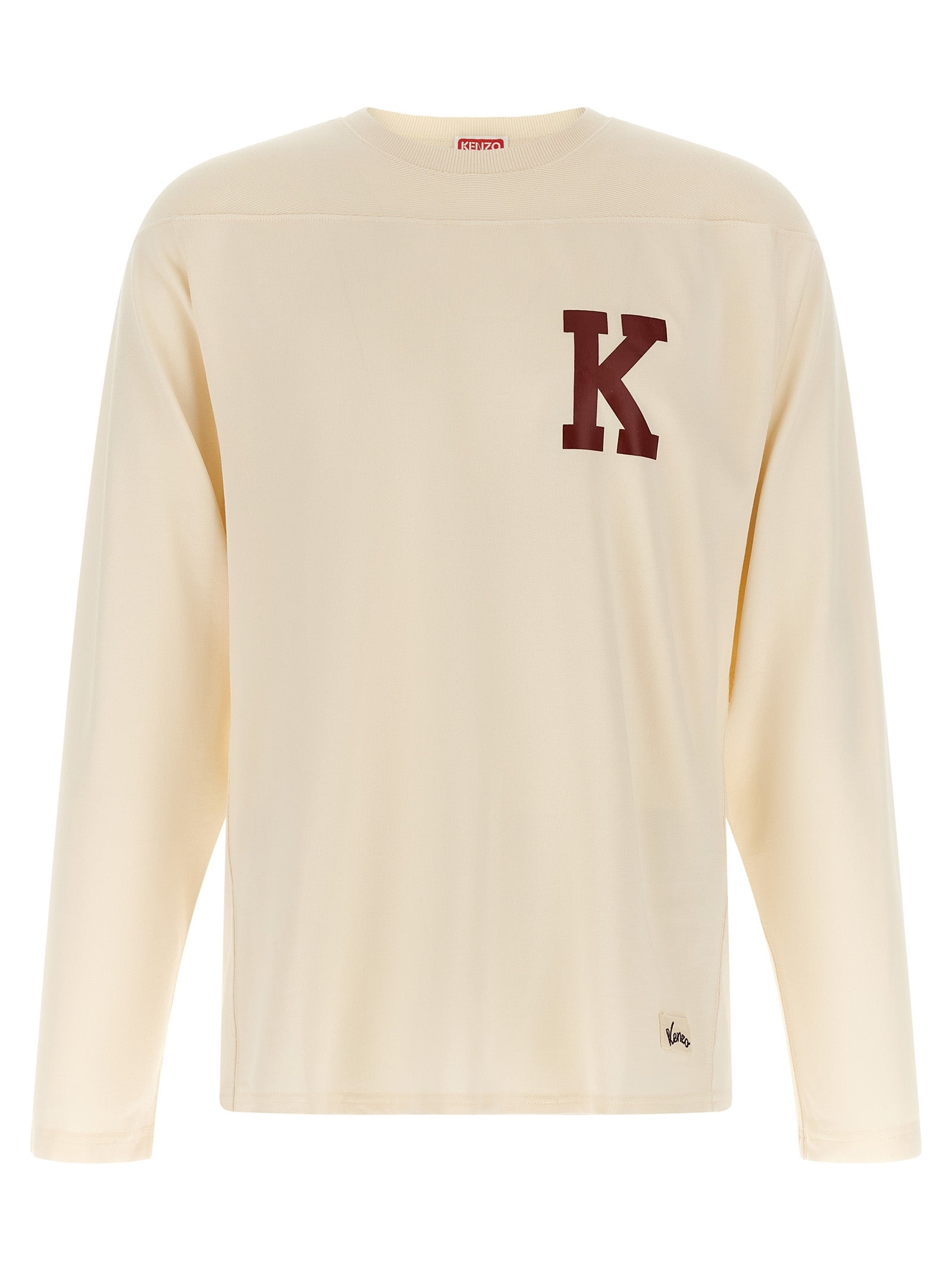 Beige Viscose Varsity T-Shirt