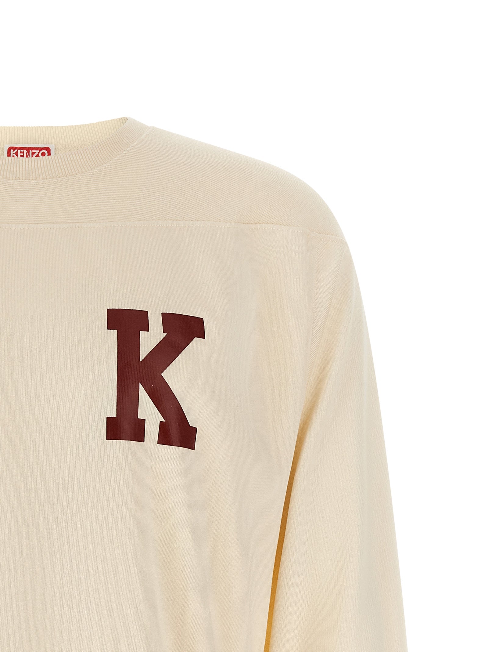 Beige Viscose Varsity T-Shirt