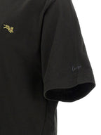 Gold Jumping Tiger Embroidered Cotton T-Shirt