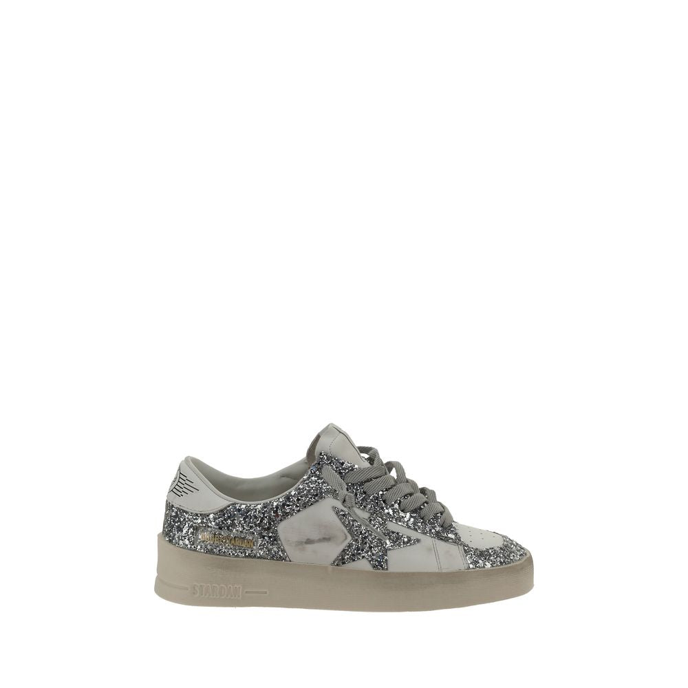 Sequined Calfskin Low‑Top Sneakers