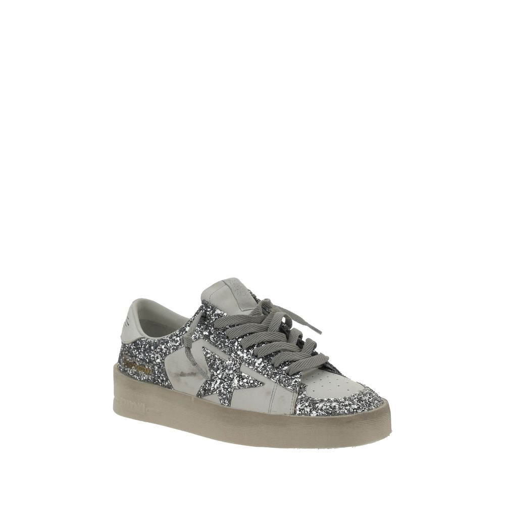 Sequined Calfskin Low‑Top Sneakers