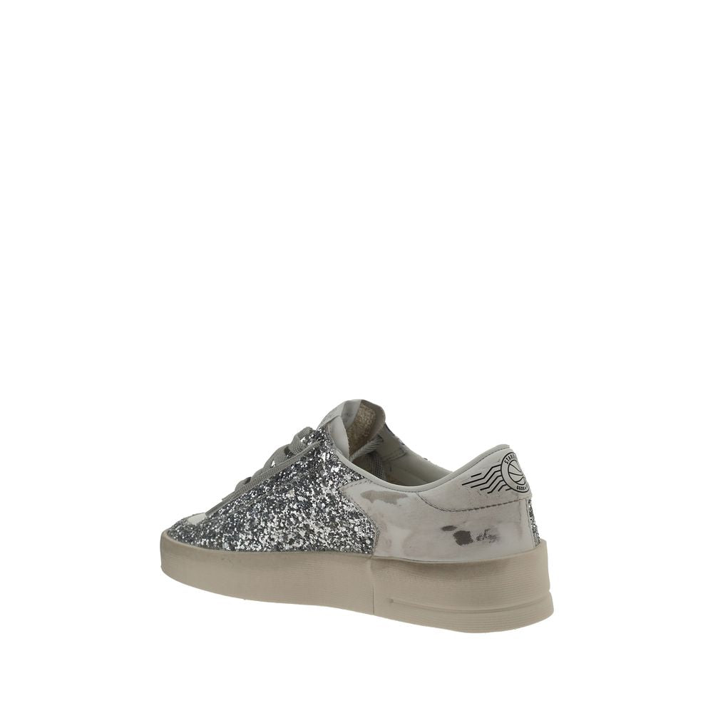 Sequined Calfskin Low‑Top Sneakers