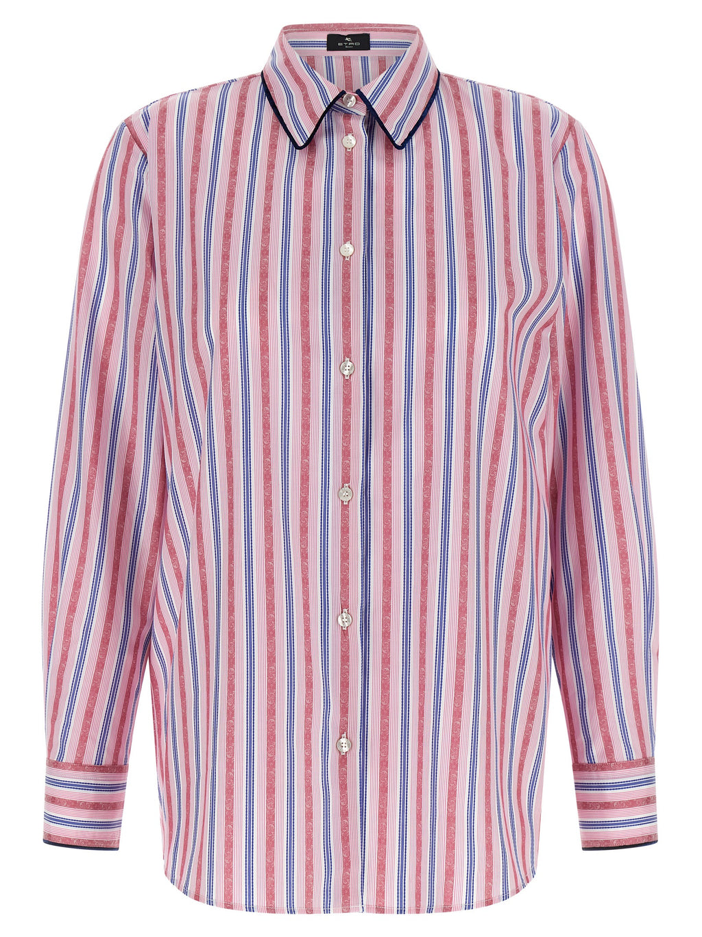 Multicolor Jacquard Cotton Blouse