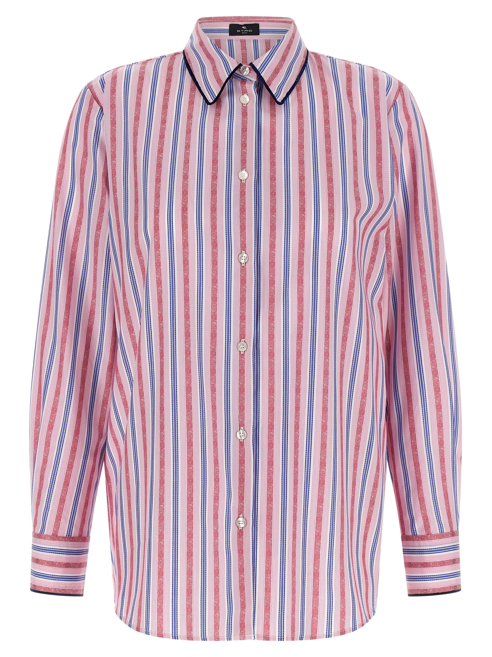 Multicolor Jacquard Cotton Blouse