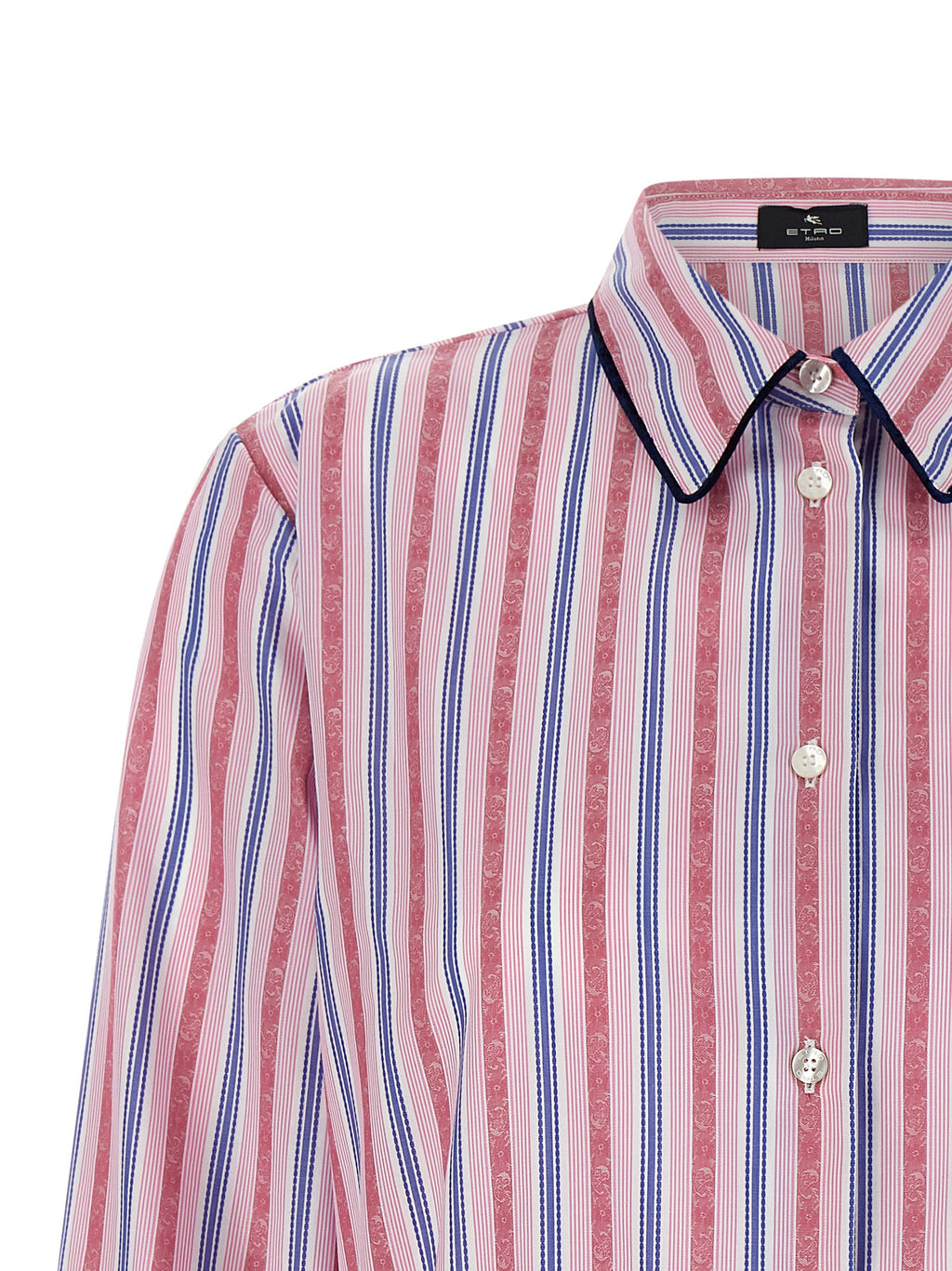 Multicolor Jacquard Cotton Blouse