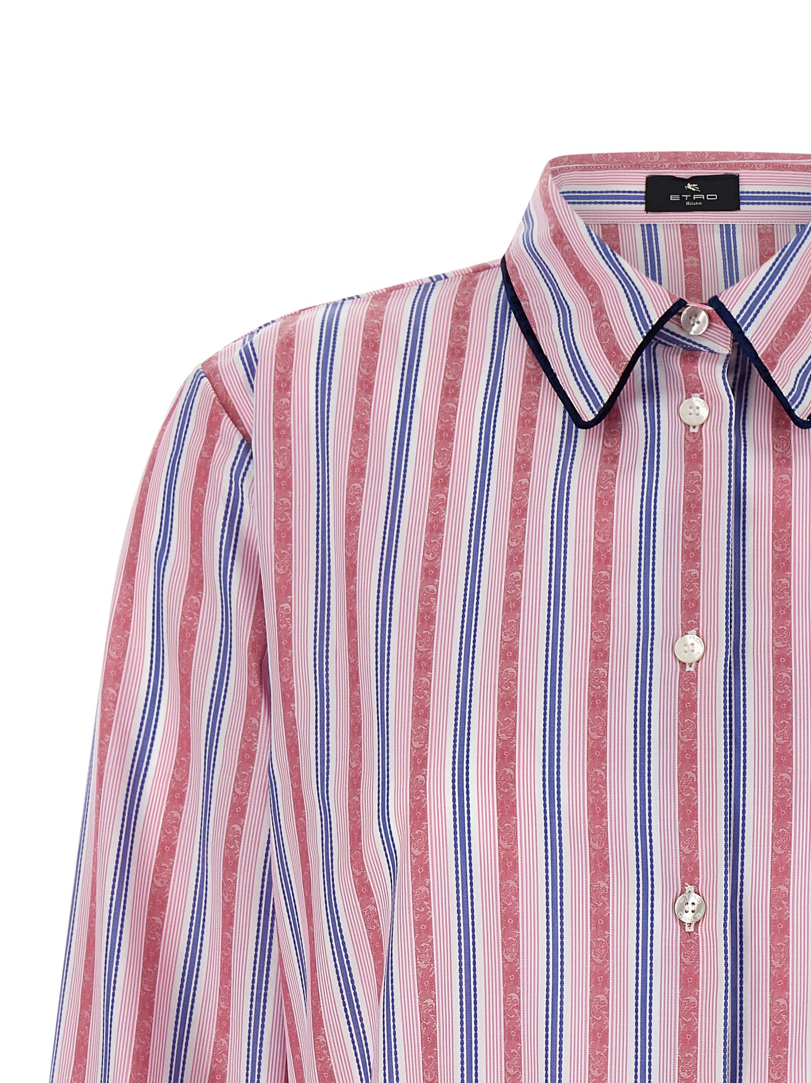 Multicolor Jacquard Cotton Blouse