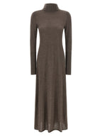 Beige Merino Wool Long Dress