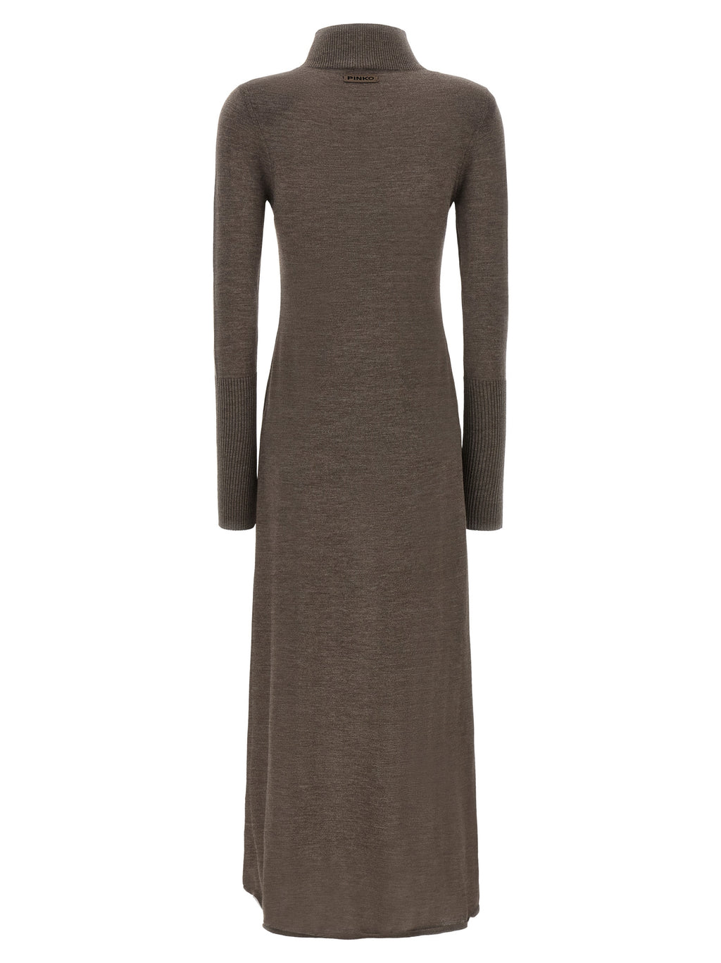 Beige Merino Wool Long Dress