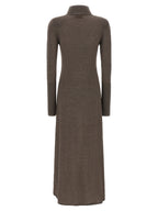 Beige Merino Wool Long Dress