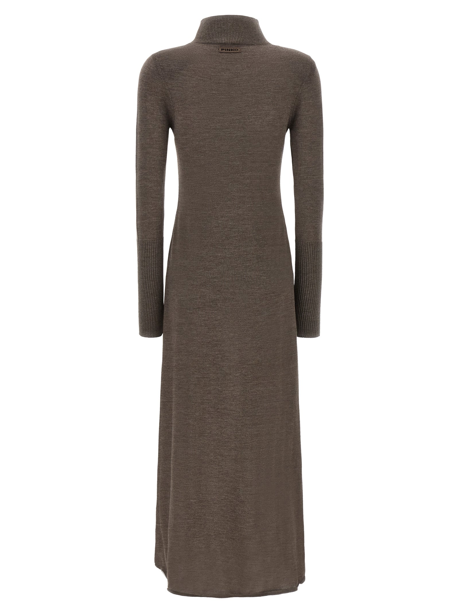 Beige Merino Wool Long Dress