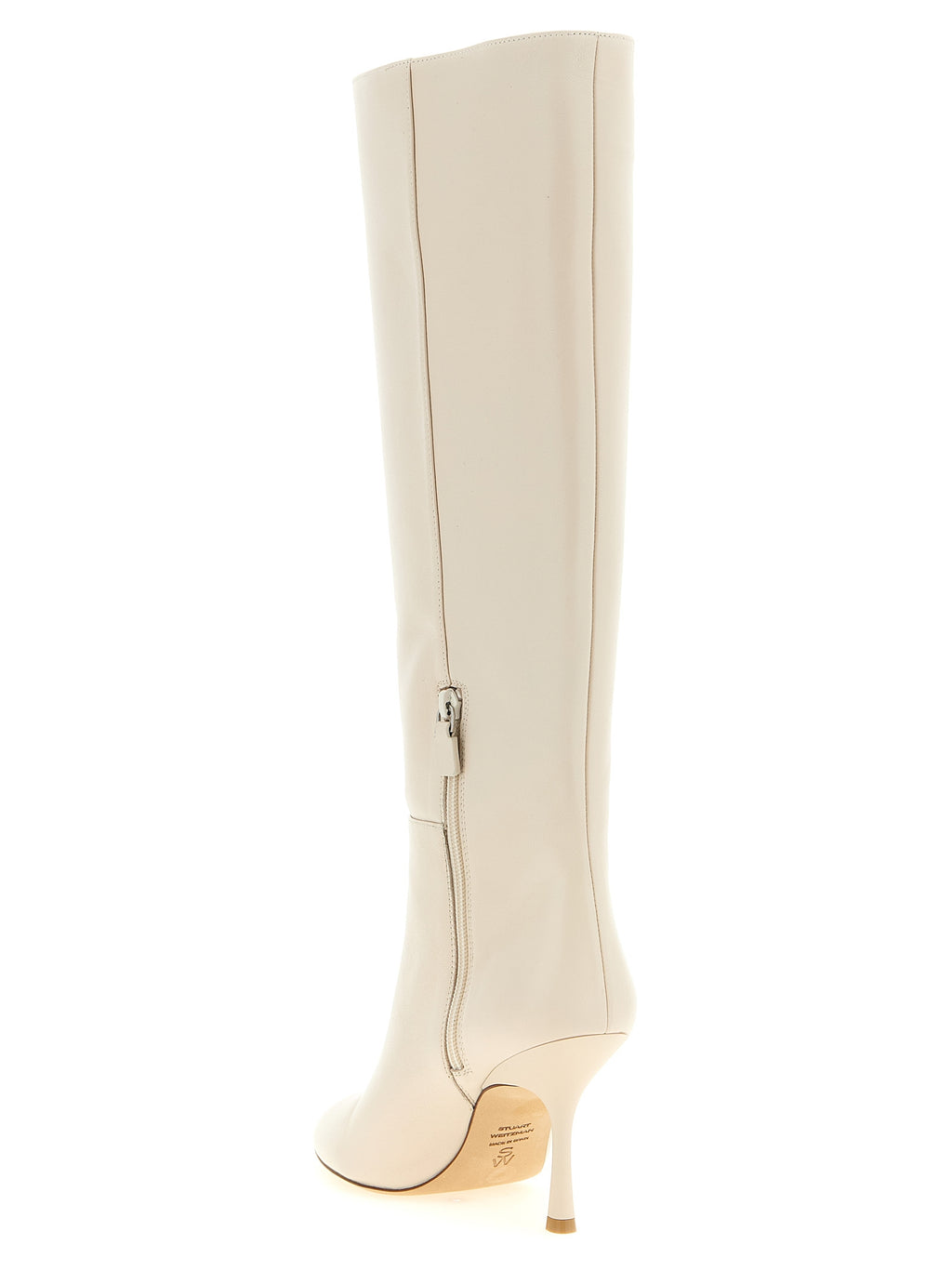 Madison Boot White Lamb Leather Over The Knee