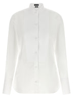 White Cotton Tuxedo Shirt