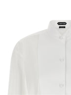 White Cotton Tuxedo Shirt