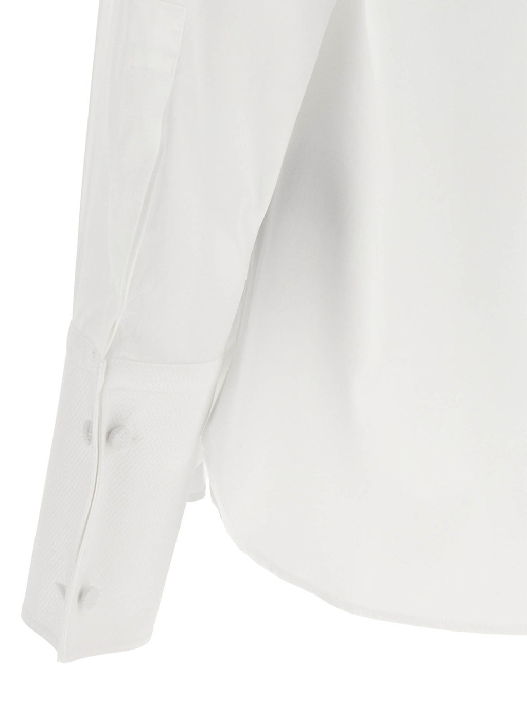 White Cotton Tuxedo Shirt