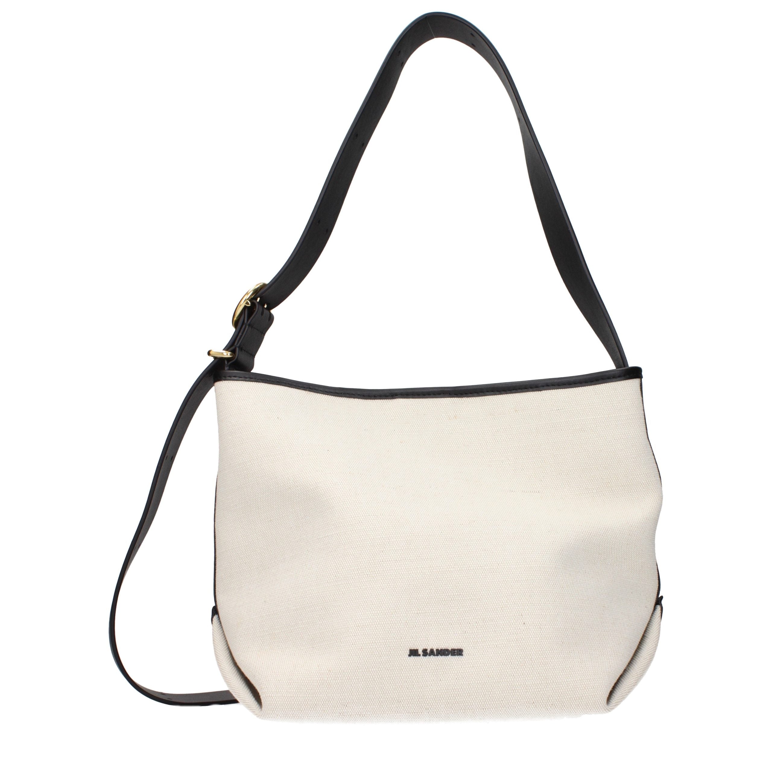 Beige Fabric Crossbody Bag