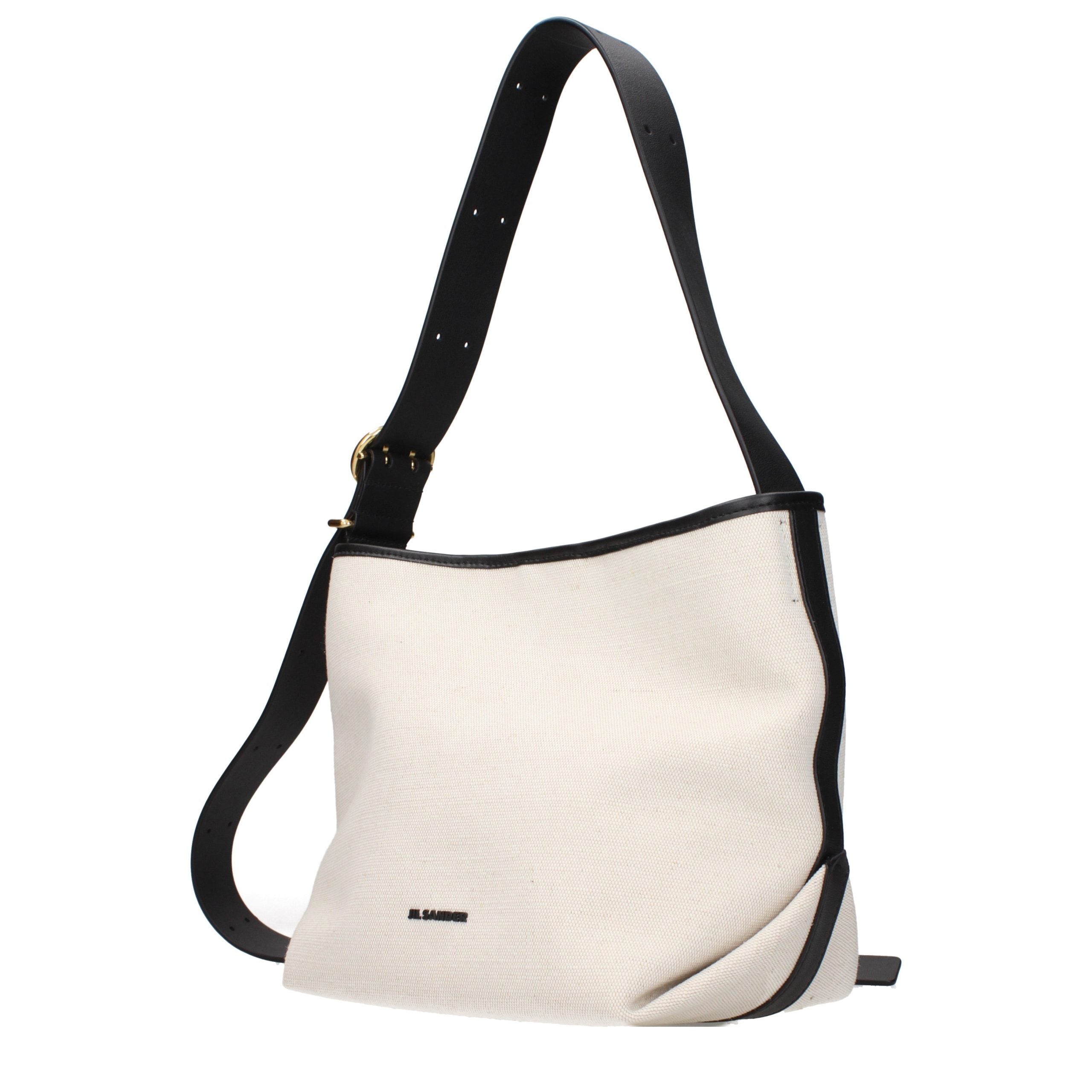 Beige Fabric Crossbody Bag