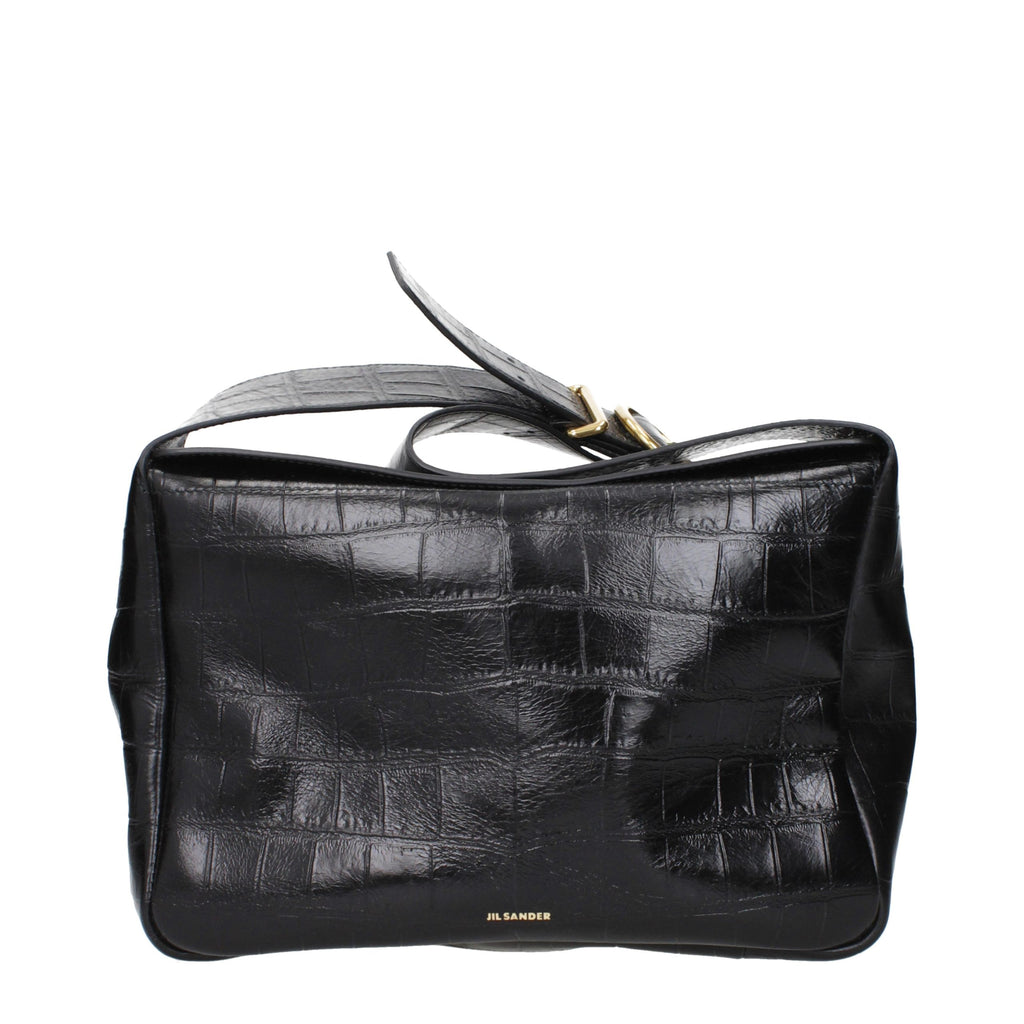 Black Leather Crossbody Bag