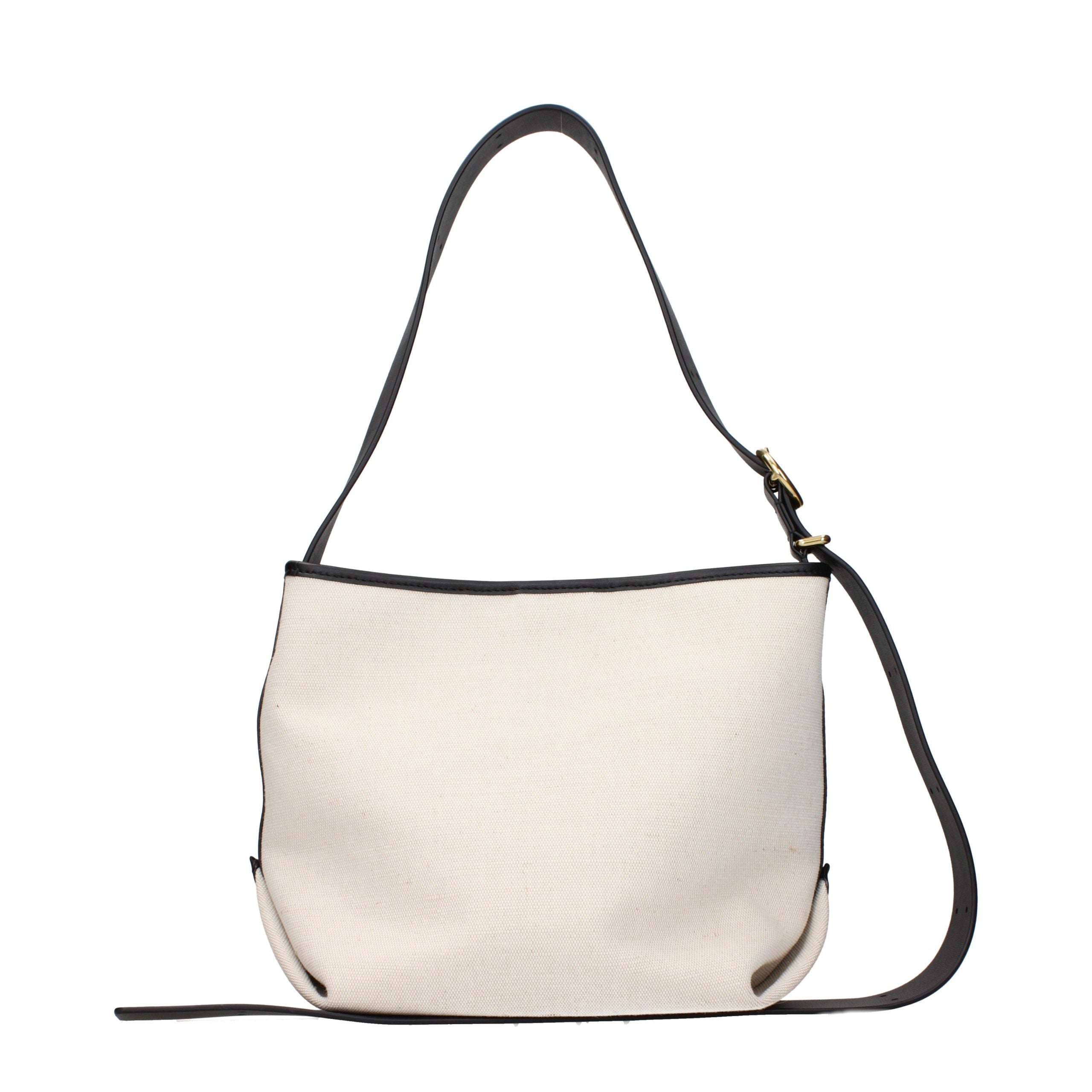 Beige Fabric Crossbody Bag