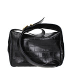 Black Leather Crossbody Bag