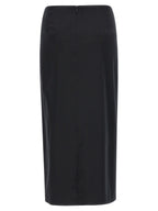 MxmPaggi Black Cotton Midi Skirt