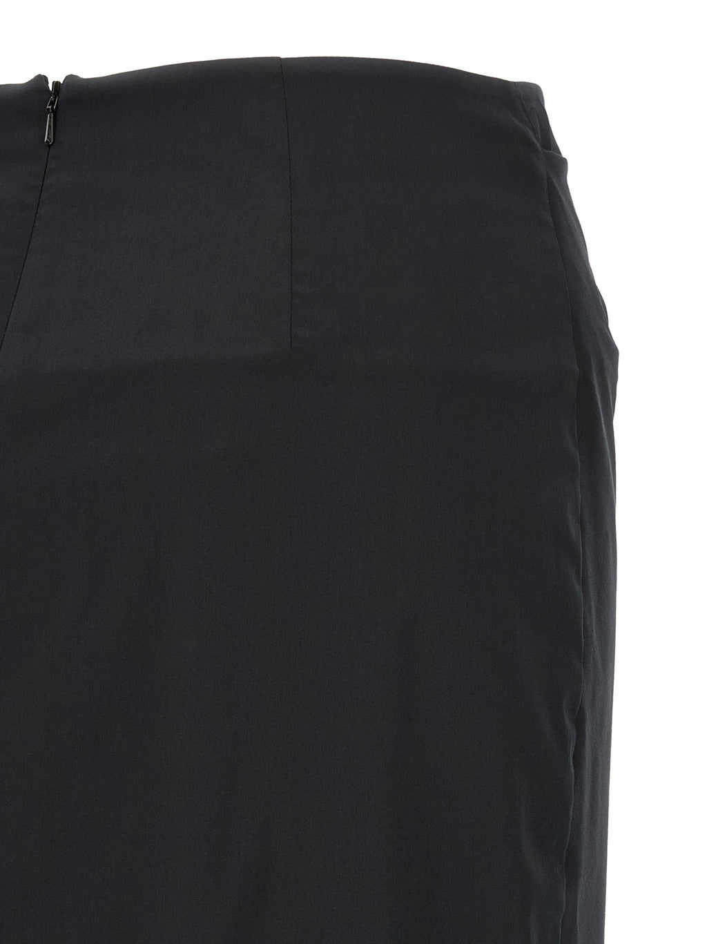 MxmPaggi Black Cotton Midi Skirt