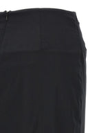 MxmPaggi Black Cotton Midi Skirt