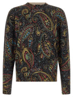 Multicolor Paisley Wool Crewneck Sweater