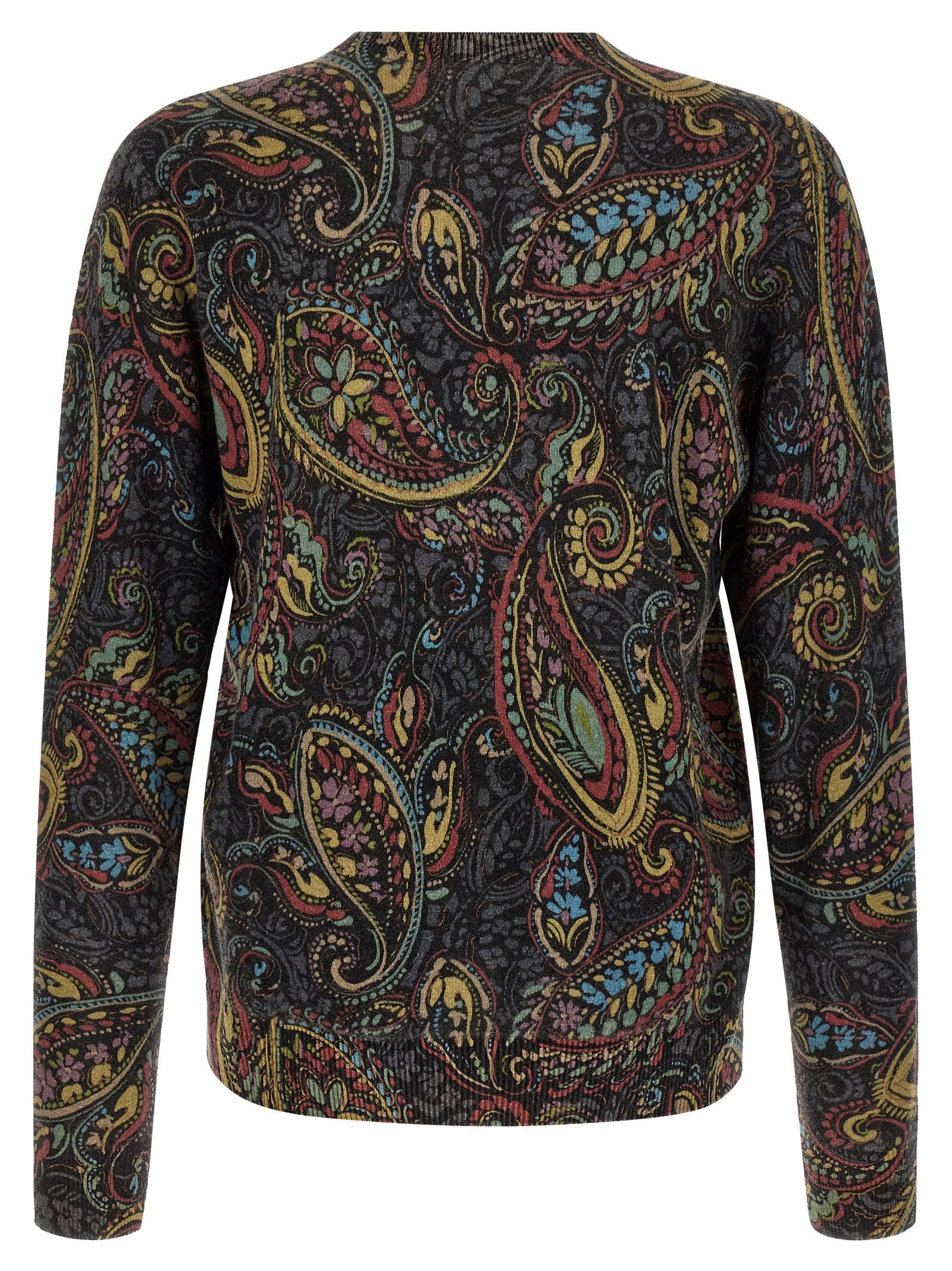 Multicolor Paisley Wool Crewneck Sweater