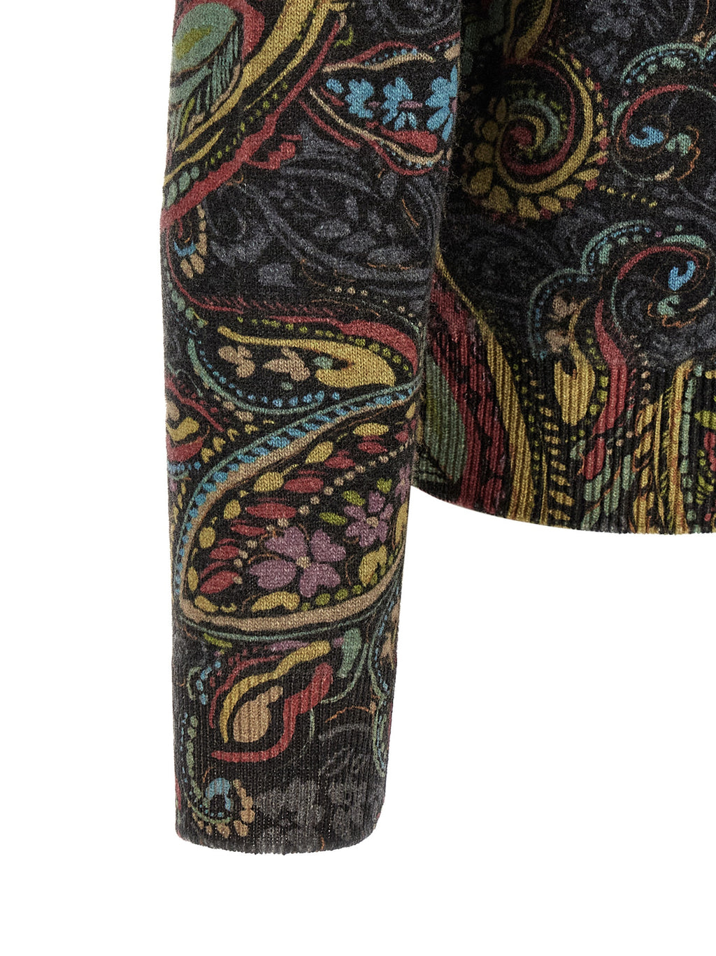 Multicolor Paisley Wool Crewneck Sweater