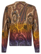 Multicolor Paisley Wool Cardigan
