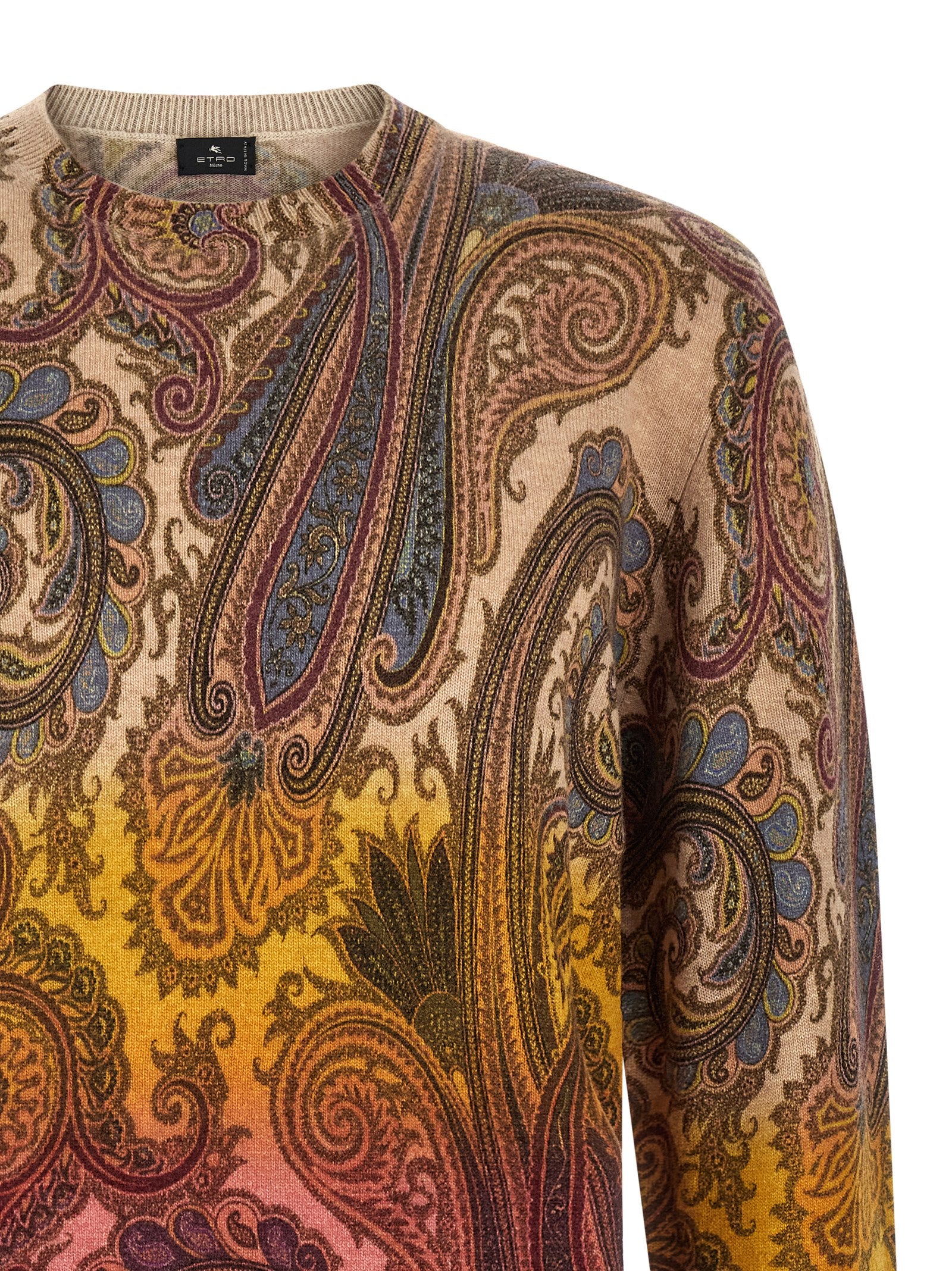 Multicolor Paisley Wool Cardigan